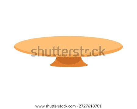 Cake stand. Flat vector clipart, illustration with isolated background.