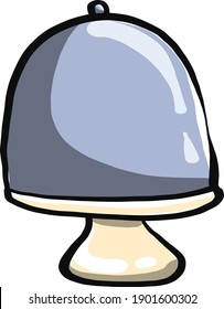 Cake stand, illustration, vector on a white background.