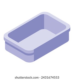 Cake steel pot icon isometric vector. Cream restaurant. Menu dessert cafe