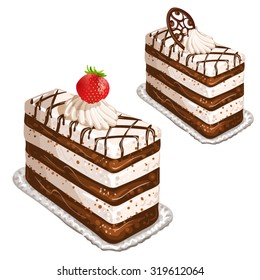 Cake with strawberry