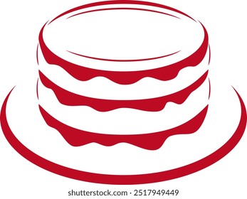 cake strawberry flavor vetcor icon