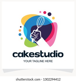 Cake Studio Logo Design Template Inspiration