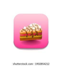 Cake Sweet Birthday Logo Vector Symbol Icon Design Style