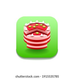 Cake Sweet Birthday Logo Vector Symbol Icon Design Style