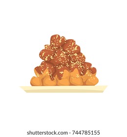 Cake, sweet dessert cartoon vector Illustration