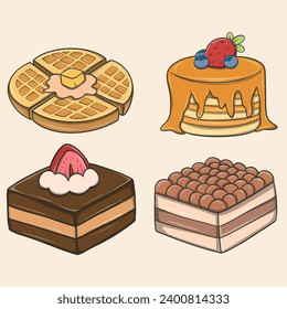cake sweet dessert food cute cartoon