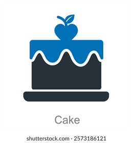 Cake and sweet icon concept