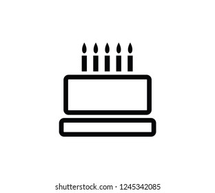 Cake symbol dessert icon delicious 