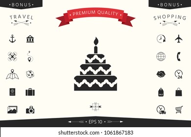 Cake symbol icon