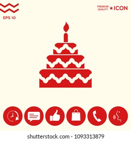 Cake symbol icon