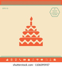 Cake symbol icon