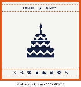 Cake symbol icon