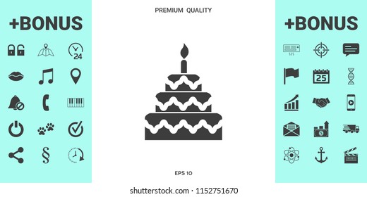 Cake symbol icon