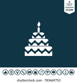 Cake symbol icon