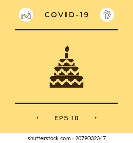Cake symbol icon. Element for your design