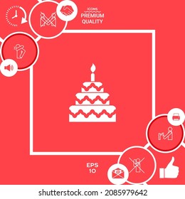 Cake symbol icon. Element for your design