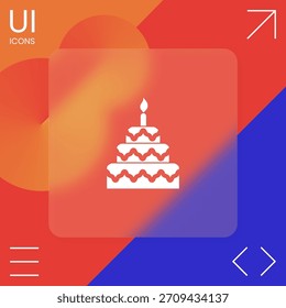 Cake symbol icon. Element for your design