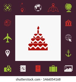 Cake symbol icon. Graphic elements for your design