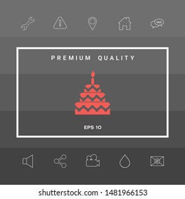 Cake symbol icon. Graphic elements for your design