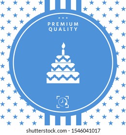Cake symbol icon. Graphic elements for your design