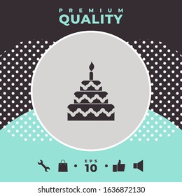 Cake symbol icon. Graphic elements for your design