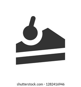Cake symbol icon vector.