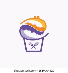  Cake Tart Bakery Food Creative Illustration Logo