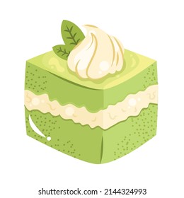 icono de pastel con crema de té