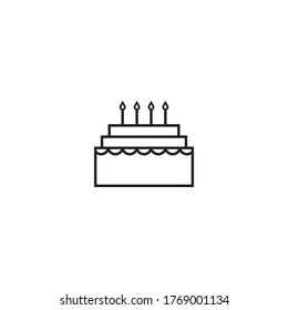 Cake template vector icon design