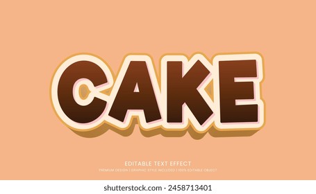 cake text effect template editable design for business logo and brand