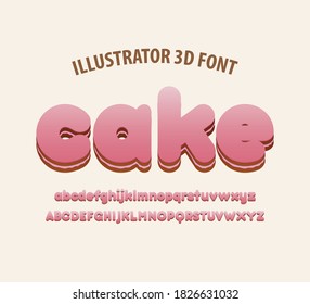 cake text style vector illustration