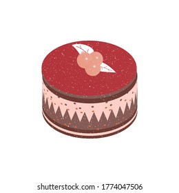 cake textured isometric simple stock vector icon