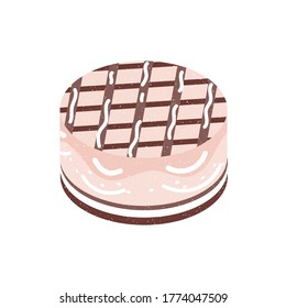 cake textured isometric simple stock vector icon