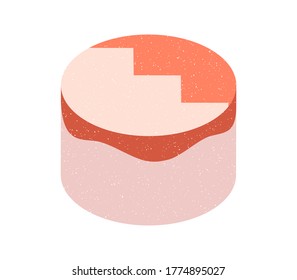 cake textured isometric simple stock vector icon