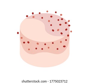 cake textured isometric simple stock vector icon