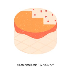 cake textured isometric simple stock vector icon