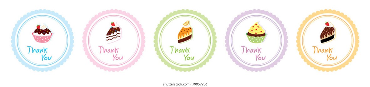 cake thank you tag