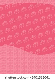 Cake theme background, cupcake, with cake pattern, background
