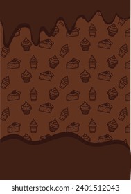 Cake theme background, cupcake, with cake pattern, background