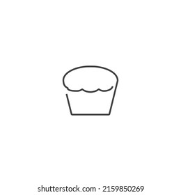 cake thin line icon, editable stroke icon eps 10