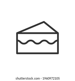 Cake thin line icon. Symbol in trendy outline style. Premium design for web and apps. Perfect for UI. 