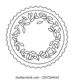 Cake top view vector icon.Outline vector icon isolated on white background cake top view.