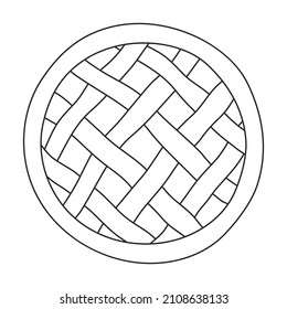 Icono del vector de vista superior de la pantalla de la parte superior.Icono del vector de contorno aislado en la vista superior de la torta de fondo blanca.
