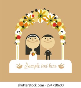cake topper with bride and groom