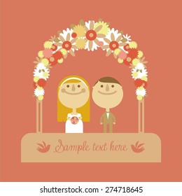 cake topper with bride and groom