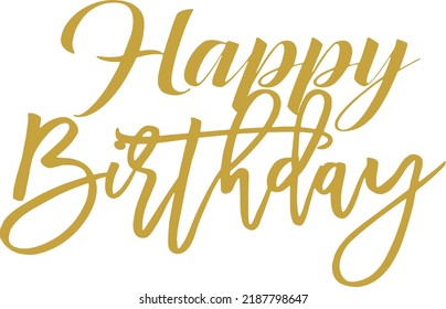 Cake Topper Design Happy Birthday Vector Stock Vector (Royalty Free ...