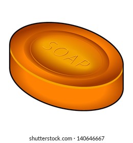 A cake of transparent glycerine soap.