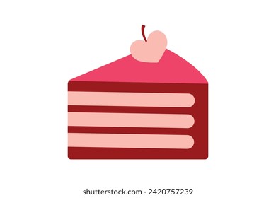 Cake Valentine Day Sticker Design