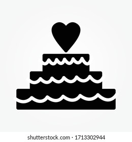 Cake Valentines Day Icon Design Vector Illustration