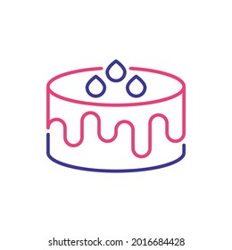 cake vector 2 colours icon style illustration. EPS 10 file 